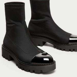 ZARA TRAFALUC sock boot